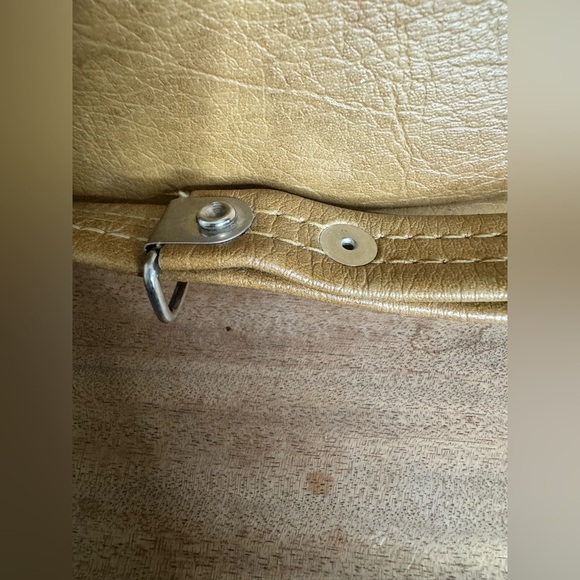 Vintage 70’s Flite-Line Mustard Zip Hand Luggage Yellow Overnight Travel Bag - Picture 10 of 12